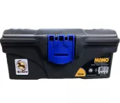 Plastic Tool Box, Blue Color, 13 Inches, Size 320×165×135 Mm, Brand: MANO, Made In Turkey.