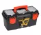 Plastic Tool Box With Upper Compartments, Red Color, 16 Inches, Size 410×206×192 Mm, Brand: MANO, Made In Turkey