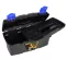 Plastic Tool Box With Upper Compartments, Blue Color, 16 Inches, Size 410×206×192 Mm, Brand: MANO, Made In Turkey
