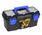 Plastic Tool Box With Upper Compartments, Blue Color, 16 Inches, Size 410×206×192 Mm, Brand: MANO, Made In Turkey