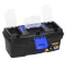 Plastic Tool Box With Upper Compartments, Blue Color, 13 Inches, Size 320×165×135 Mm, Brand: MANO, Made In Turkey