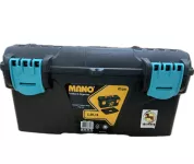 Plastic Tool Box, Turquoise Color, 16 Inches, Size 410×206×192 Mm, Brand: MANO, Made In Turkey.