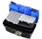 Plastic Tool Box With Upper Compartments And Internal Movable Drawers, Light Blue Color, 17 Inches, Size 434×250×238 Mm, Brand: MANO