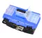 Plastic Tool Box With Upper Compartments And Internal Movable Drawers, Light Blue Color, 17 Inches, Size 434×250×238 Mm, Brand: MANO