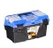 Plastic Tool Box With Upper Compartments And Internal Movable Drawers, Light Blue Color, 17 Inches, Size 434×250×238 Mm, Brand: MANO