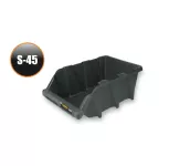 Open Plastic Storage Box, Black Color, No. 45, Dimensions: 356×555×227 Mm, Brand: Mano, Made In Turk...