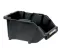 Open Plastic Storage Box, Black Color, No. 15, Dimensions: 125×195×90 Mm, Brand: Mano, Made In Turkey.