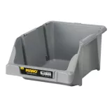 Open Plastic Storage Box, Gray Color, No. 25, Dimensions: 200×300×130 Mm, Brand: Mano, Made In Turke...