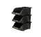Open Plastic Storage Box, Black Color, No. 25, Dimensions: 200×300×130 Mm, Brand: Mano, Made In Turkey.