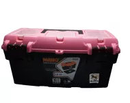 Plastic Tool Box With Top Compartments, 16 Inches, Pink Color, Dimensions: 410×209×195 Mm, Brand: Ma...