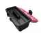 Plastic Tool Box With Top Compartments, 16 Inches, Pink Color, Dimensions: 410×209×195 Mm, Brand: Mano, Made In Turkey.