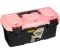 Plastic Tool Box With Top Compartments, 16 Inches, Pink Color, Dimensions: 410×209×195 Mm, Brand: Mano, Made In Turkey.