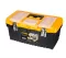 Plastic Tool Box With Metal Latch And Top Compartments, 19-inch Size (486×267×242 Mm), Manno Brand, Made In Turkey.