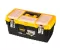 Plastic Tool Box With Metal Latch And Top Compartments, 16-inch Size (413×212×186 Mm), Mano Brand, Made In Turkey.