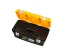 Plastic Tool Box With Metal Latch And Top Compartments, 16-inch Size (413×212×186 Mm), Mano Brand, Made In Turkey.