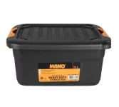 Heavy-duty Plastic Storage Box With Lid, 12-liter Capacity, Size 391×298×176 Mm, Mano Brand, Made In...