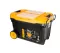 Tool Box With Wheels, Featuring Top And Inner Drawers, Trolley System, And Metal Latch. 28-inch Size (380×595×420 Mm)