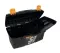 Black Plastic Tool Box, 21-inch Size (533×291×272 Mm), Mano Brand, Made In Turkey.