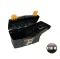 Black Plastic Tool Box, 18-inch Size (432×251×236 Mm), Mano Brand, Made In Turkey.
