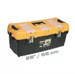 Plastic Tool Box With Metal Latch And Top Compartments, 26-inch Size (710×315×290 Mm), Mano Brand, M...