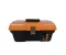 Heavy-duty Plastic Tool Box With Metal Latch And Top Compartments, 16-inch Size (239×434×194 Mm), Mano Brand, Made In Turkey.
