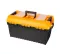 Plastic Tool Box With Metal Latch And Top Compartments, 22-inch Size (564×310×310 Mm), Mano Brand, Made In Turkey