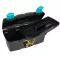 Black Plastic Tool Box With Top Compartments, 16-inch Size (410×206×192 Mm), Mano Brand, Made In Turkey.