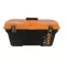 Heavy-duty Plastic Tool Box With Metal Latch And Top Compartments, 22-inch Size (310×582×234 Mm), Mano Brand, Made In Turkey.