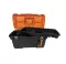 Heavy-duty Plastic Tool Box With Metal Latch And Top Compartments, 22-inch Size (310×582×234 Mm), Mano Brand, Made In Turkey.