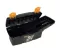 Black Plastic Tool Box, 16 Inches, Size 410×206×192 Mm, Brand: Mano, Made In Turkey