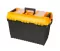 Jumbo Plastic Tool Box With Metal Lock And Top Compartments, 22 Inches, Size 564×310×388 Mm, Brand: Mano, Made In Turkey.