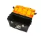 Jumbo Plastic Tool Box With Metal Lock And Top Compartments, 22 Inches, Size 564×310×388 Mm, Brand: Mano, Made In Turkey.