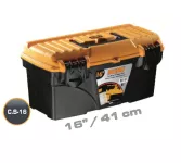 Plastic Tool Box, 16 Inches, Size 410×209×195 Mm, Brand: Mano, Made In Turkey.
