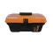Heavy-duty Plastic Tool Box With Plastic Lock And Top Compartments, 19 Inches, Size 494×263×250 Mm, Brand: Mano, Made In Turkey.