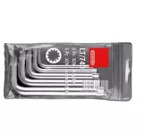 Nickel-plated Serrated Hex Key Set, Sizes From M12 To M05, On A Card, Keytaform, Model LT/740, Made ...