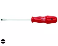 Slotted Screwdriver With Red Handle, 10mm × 200mm, Ceta Form, 4100/86M