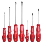 7-Piece Red Handle Slotted And Phillips Screwdriver Set, 4000M/7ST1