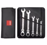 Ceta Form B06-R05 Flex-Head Combination Wrench Set, 5 Pieces
