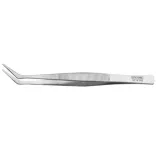 Bent Tweezers, 120 Mm Length, Nickel-Plated, Turkish Ceta Form – Model H42-06-0120