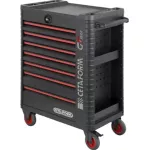 6-Drawer Super Tool Trolley With Side Tool Holder, New Model, Ceta Form, Turkey, A01M-06