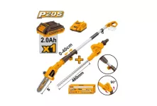 Cordless Pole Saw With Pole Hedge Trimmer 20 V 460mm INGCO