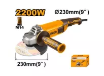 Angle Grinder 2200 W 230MM INGCO