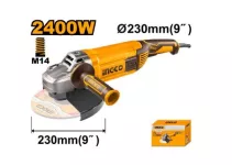 Angle Grinder 2400 W 230 MM INGCO