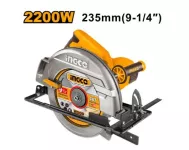 INGCO 2200W Corded Circular Saw 235mm With Quick Release For Wood, Fiberboard, Plastic & Soft Cables