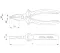 Ceta Form Combination Pliers, Super Handle, 160mm, Model E01-11-0160