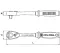 Ceta Form C21-12 Ratchet Handle, 1/2 Inch Drive, Red And Black Handle, 250 Mm