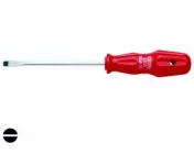 Ceta Form F30-040-100 Slotted Screwdriver, Red Handle, 4 × 100 Mm
