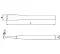 Ceta Form L25-200-2 Flat Chisel, 200 Mm, Hardened Steel, Type H.D8, Made In Turkey