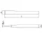 Ceta Form L25-125-2 Flat Chisel, 125 Mm, Hardened Steel, Type 5, Made In Turkey