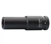Long 1/2" Impact Hex Socket 22mm, 78mm Length, Ceta Form, Made In Turkey — C64-H22